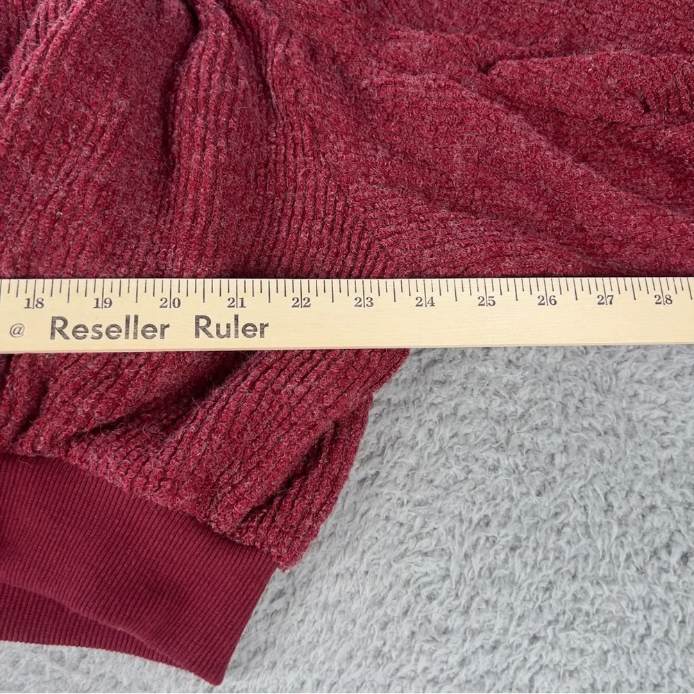 POL Sweater Womens Small Red Cropped Full Zip Oversized Patch Embellishment - Picture 10 of 10